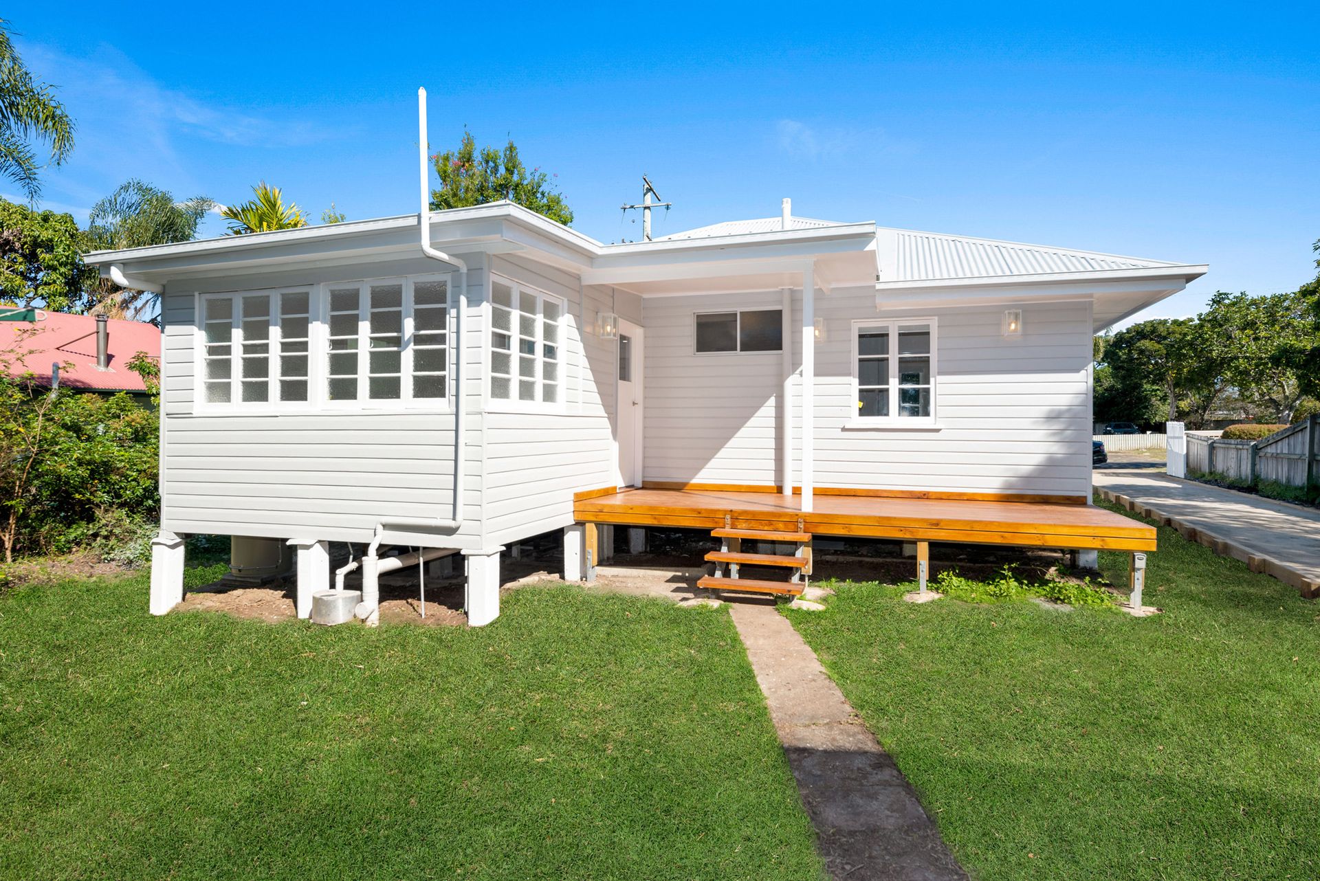 Rear deck and yard
